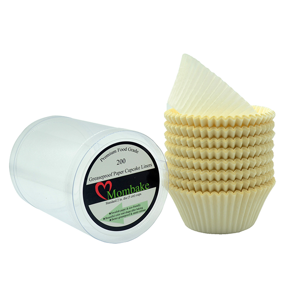 Mombake Greaseproof Baking Cups White