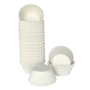 Mombake Standard Greaseproof Cupcake Liners 500-Count-White